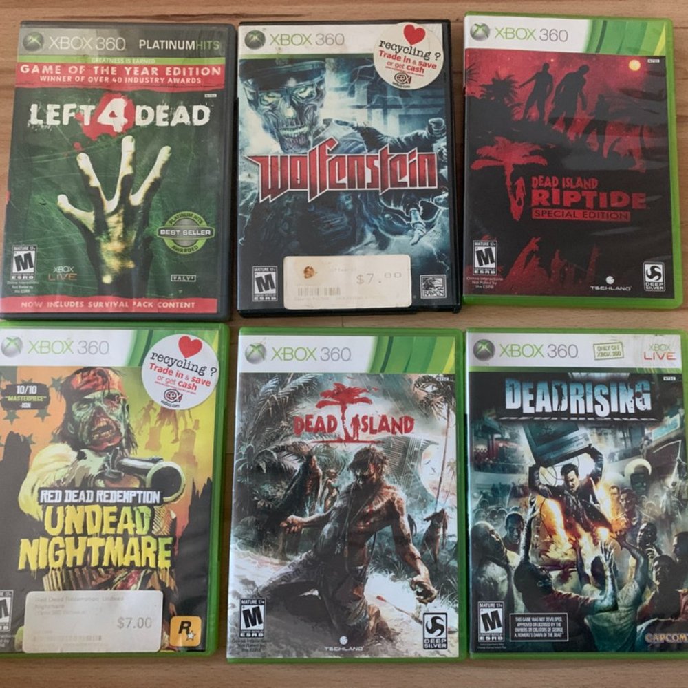 XBOX 360 - 6 Zombie games